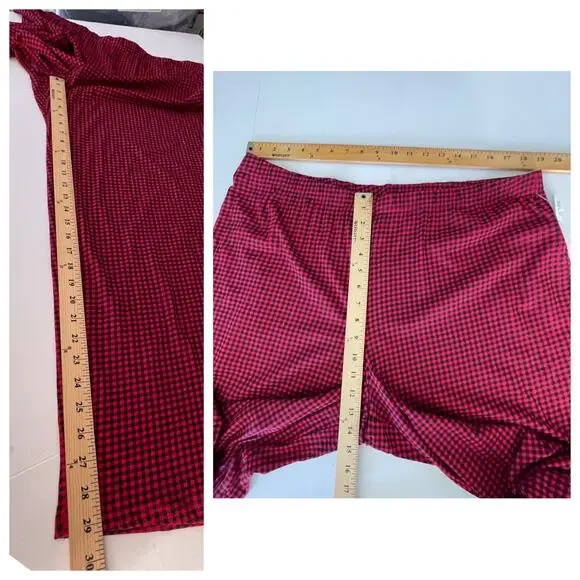 Charter Club NWT 2 Piece PJ Set Shirt & Pants Size XXL Tiny Buffalo Check - Picture 7 of 8